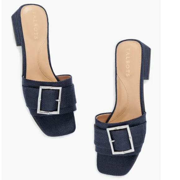 Talbots Viv Buckle Slide Sandals in Indigo Blue, size 8.5 - Picture 8 of 8
